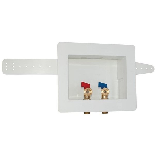 Washing Machine Outlet Box, 12, 34 in Connection, Brass, Ez-Flo Eastman, Mfr#: 60243